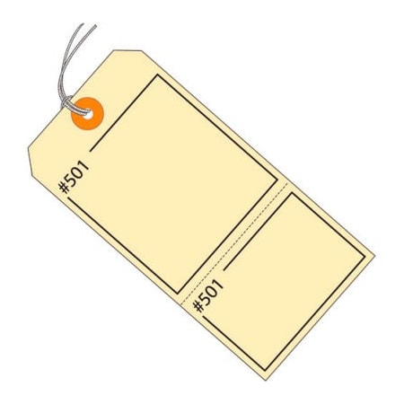 Box Packaging Consecutively Claim Tag Pre Strung No 5 4-3/4L x 2-3/8W Manila 1000/Pk G26210